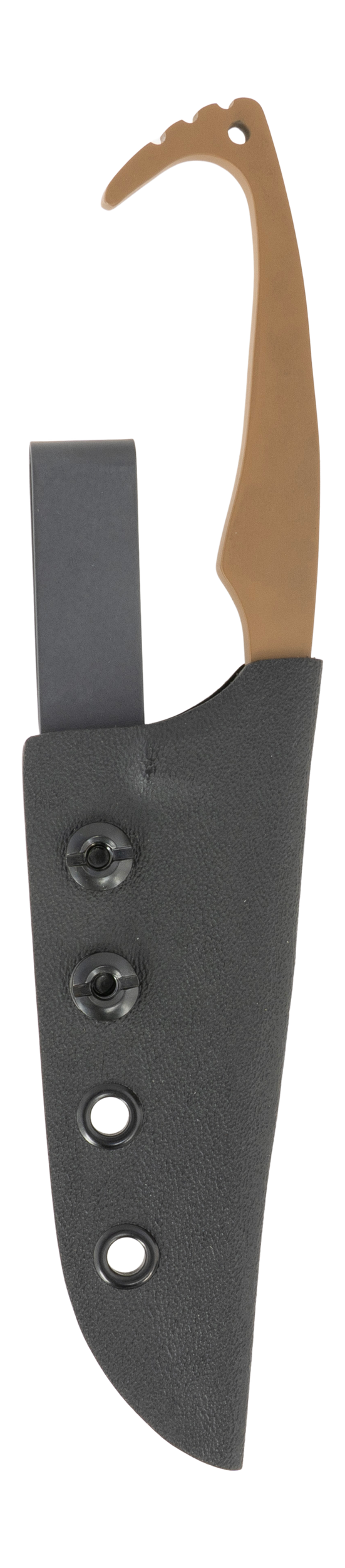 Stroup Knives MK2S Slim Fixed Blade 4" 1095 High Carbon Drop Point - Cerakote Black / FDE G10 Handle — view 2