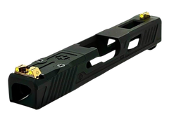 Cross Armory CRGSS-GD Standard 3 Point Fiber Sight Green/Green Gold Frame Fits Glock — view 2