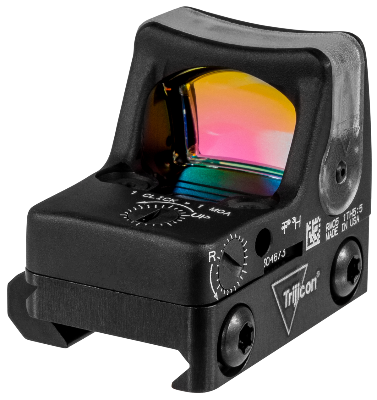 Trijicon RMR Type 2 Dual-Illuminated 1x 9 MOA Green Dot Reflex Sight - Matte Black - RM33 Mount — view 2