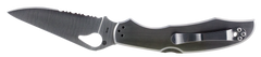 Spyderco Byrd Cara Cara 2 3.75" 8Cr13MoV Drop Point Part Serrated Stainless Steel Folding Knife — view 2