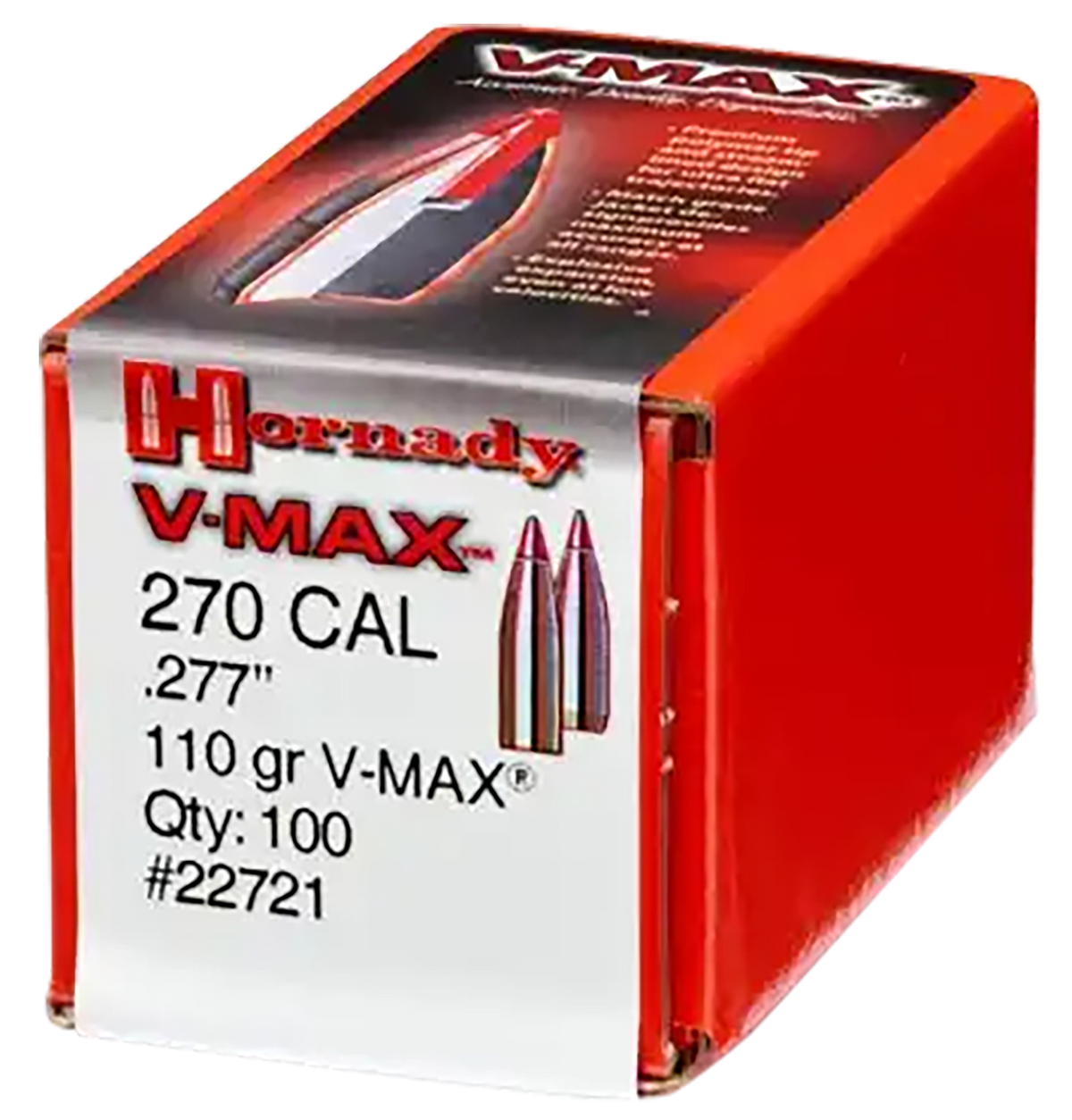 Hornady V-Max 6.8mm .277 110gr Polymer Tip Rifle Bullets - 100 Per Box — view 2