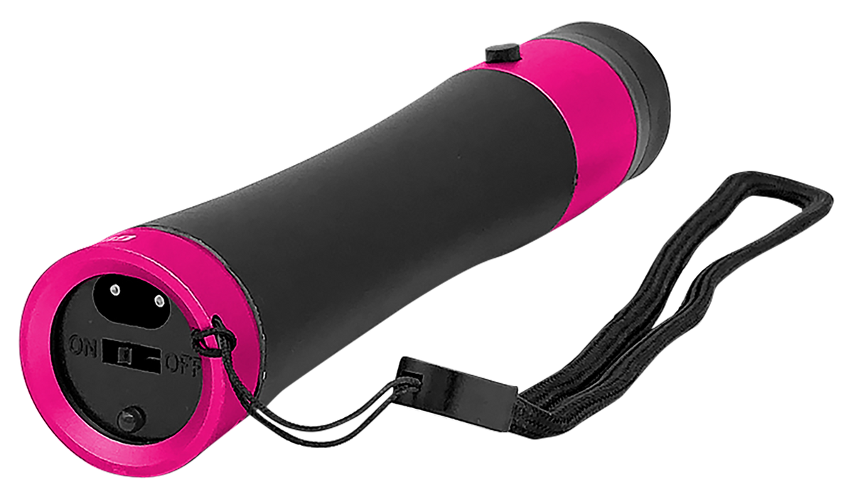 Guard Dog Ivy Stun Gun 200 Lumen Flashlight - Black/Pink Aluminum — view 2