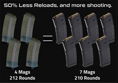 Desert Tech Quadmag-53 5.56x45mm NATO 53-Rd Magazine - Fits Quattro-15 Lower - Black — view 2