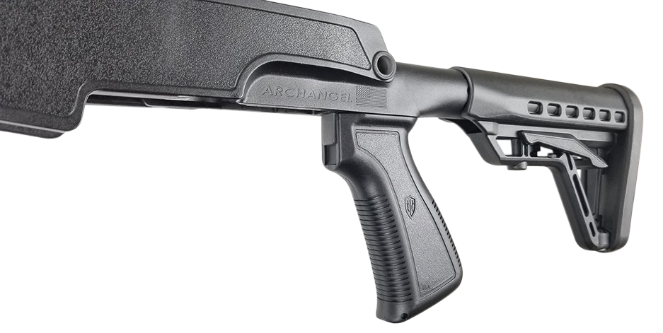 Archangel AACQS Close Quarters Stock - Black Carbon Fiber/Polymer 6-Position for Springfield M1A / M14 — view 2