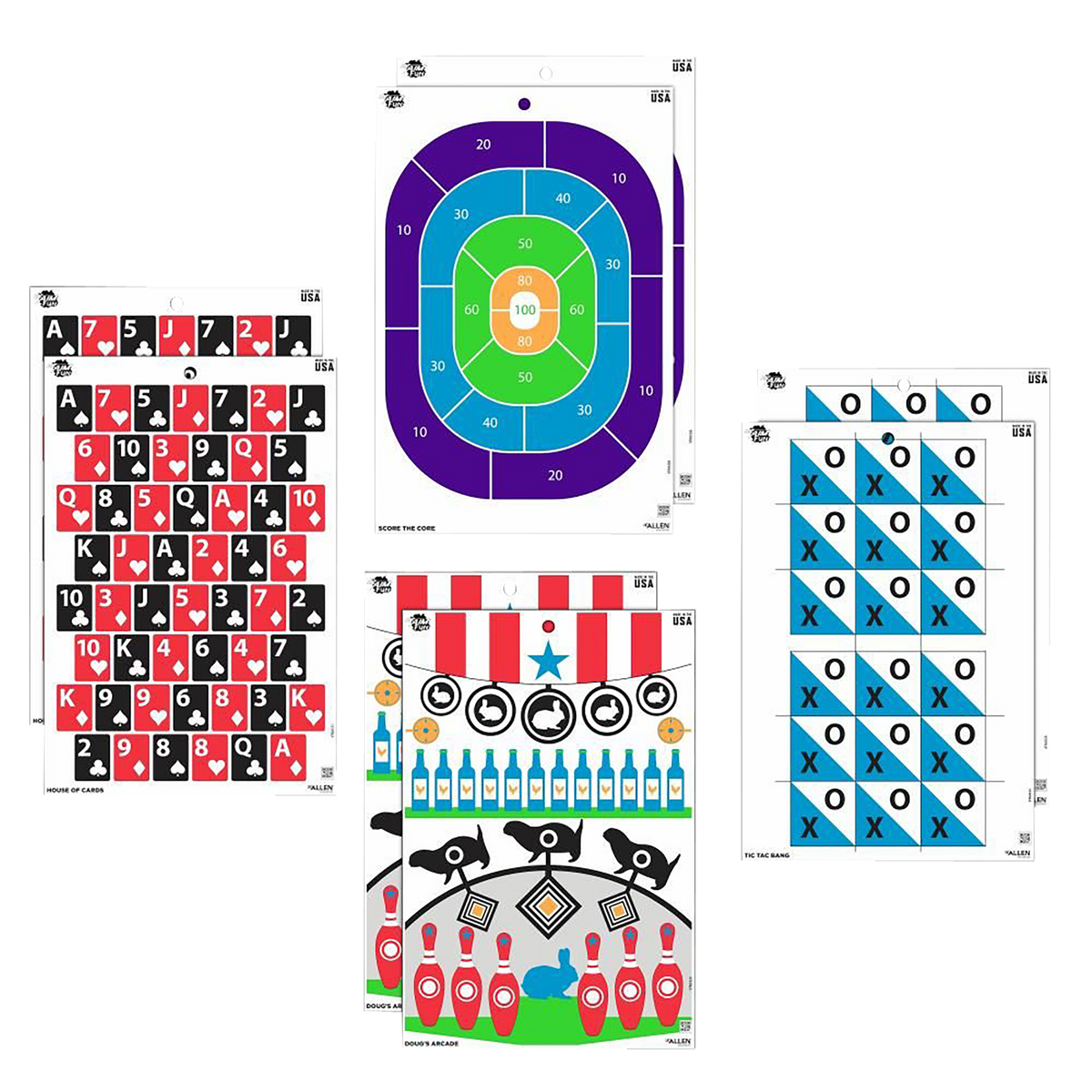 EZ-Aim Get Your Game On 12x18 Paper Wall Target Black/Red/White - 8 Pack — view 2