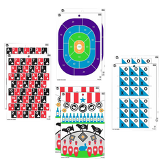 EZ-Aim Get Your Game On 12x18 Paper Wall Target Black/Red/White - 8 Pack — view 2