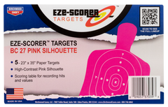 Birchwood Casey EZE-Scorer BC-27 Silhouette Paper Target 23" x 35" Pink/White 5 Pack — view 2