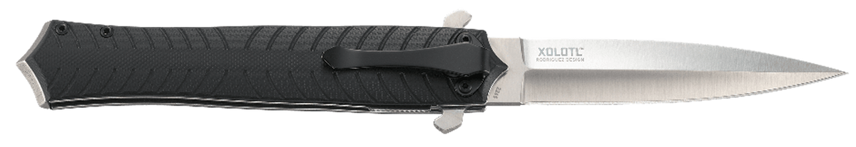 Columbia River 2265 Xolotl 3.64" Folding Spear Point Plain Satin 4116 SS Black G10 Knife — view 2