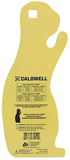 Caldwell AR500 1/4" Prairie Dog Rimfire/Handgun Steel Target Yellow — view 2