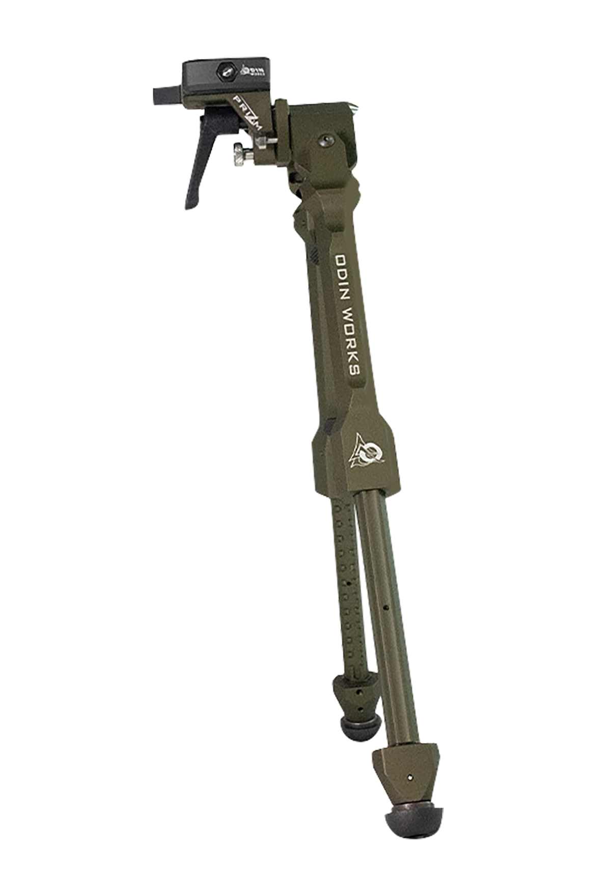 Odin Works Prizm ARCA Precision Bipod - Ranger Green 4"-14.5" Aluminum/303 Stainless Steel — view 2