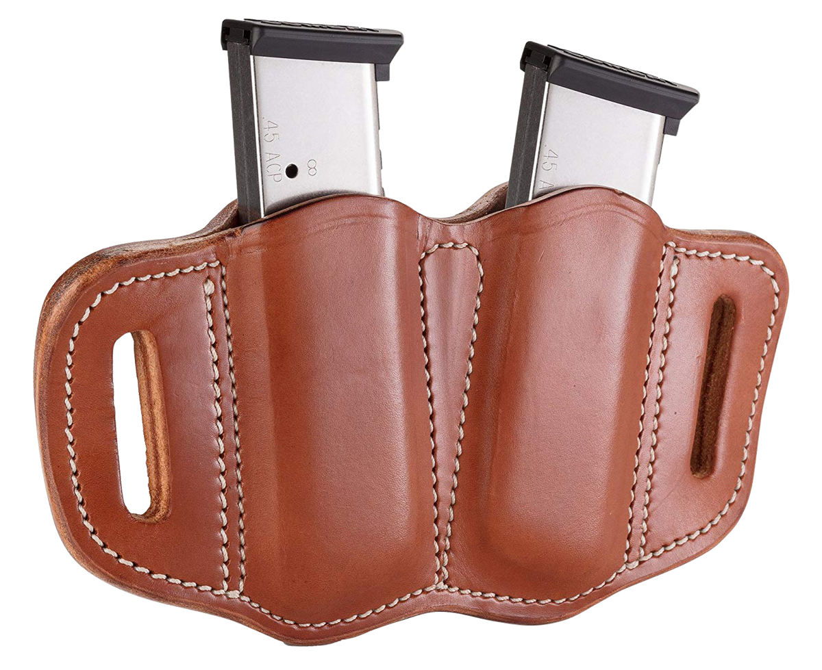1791 Gunleather MAG2.1 Double Mag Holster Single Stack Belt Slide 1.50" Classic Brown Leather — view 2