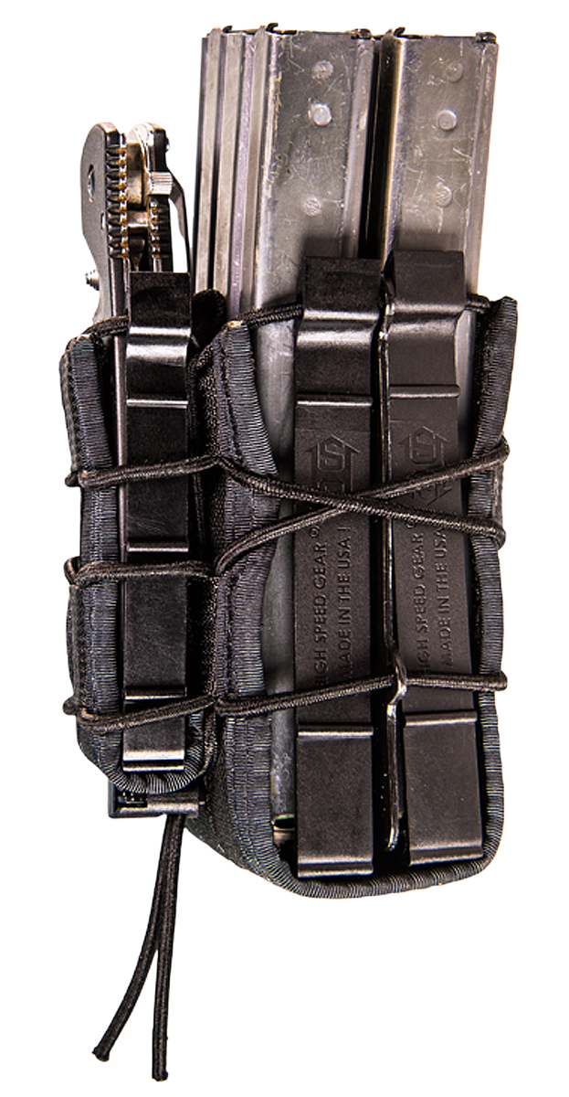 High Speed Gear TACO X2RP Triple Mag Pouch Black Nylon MOLLE — view 2