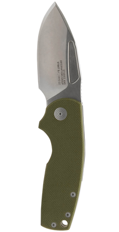 S.O.G Stout SJ 2.60" Folding Clip Point Plain Stonewashed Cryo D2 OD G10 Handle — view 2