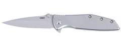 Columbia River CRKT 7600 SLAG 2.95" Folding Drop Point Plain Bead Blasted D2 SS Handle — view 2