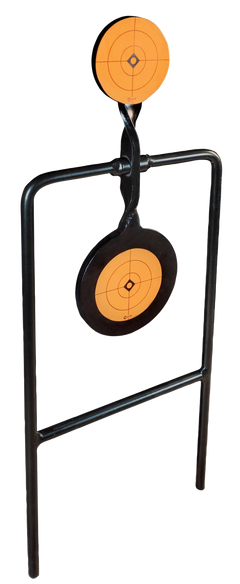 Caldwell Plink N' Swing Double Spin Handgun Target 4.25" Steel Black/Orange — view 2