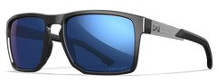 Wiley X Apex CAPTIVATE Polarized Blue Mirror Lens Gloss Black Frame Safety Glasses — view 2