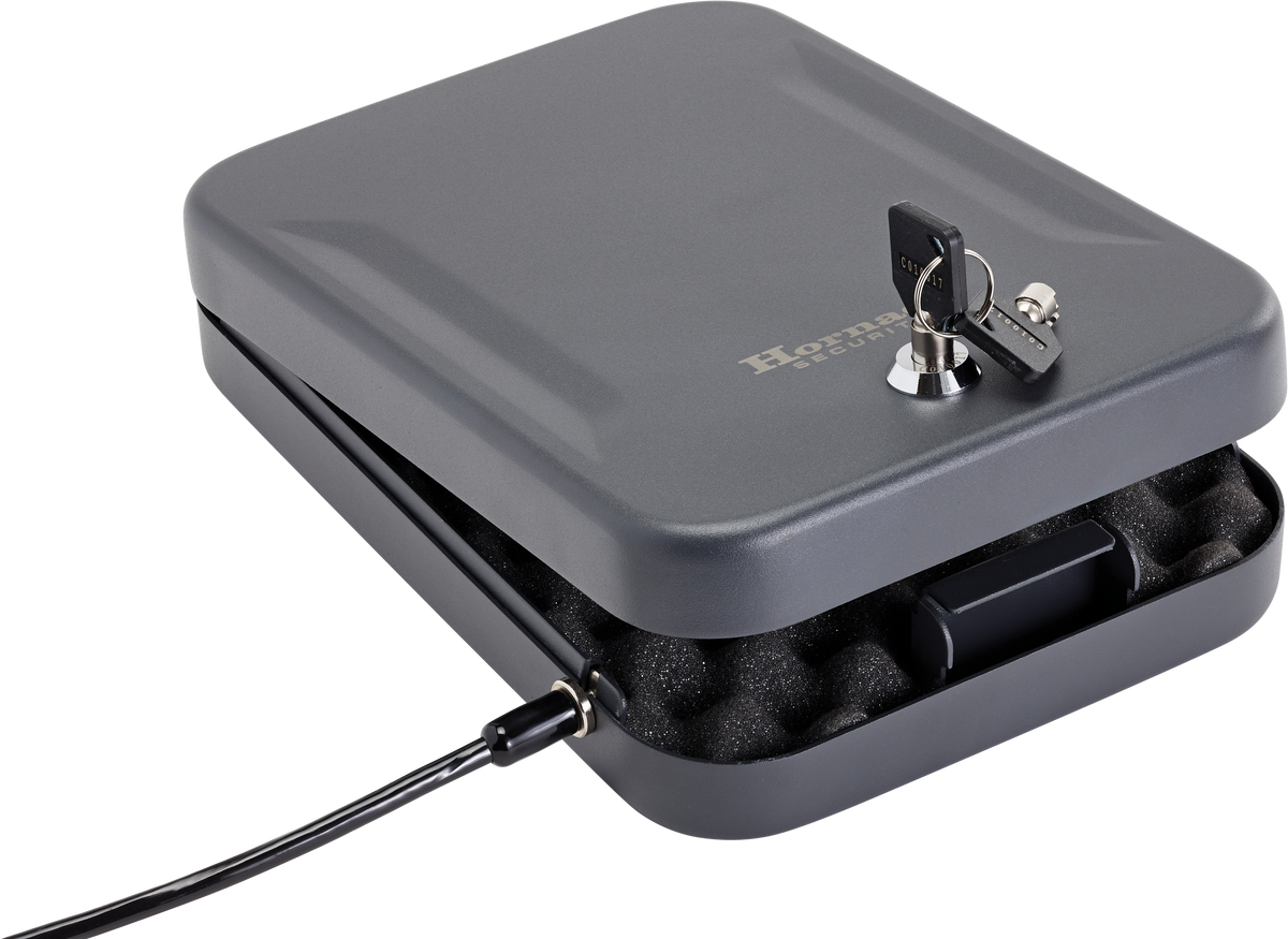 Hornady Lock Box XL Black Steel Holds 1 Handgun 10" x 7" x 2" — view 2