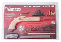 Traditions Trapper 50 Cal Flintlock 9.75" Single Shot Pistol Kit - Blued Octagon Barrel - Unfinished Wood — view 2