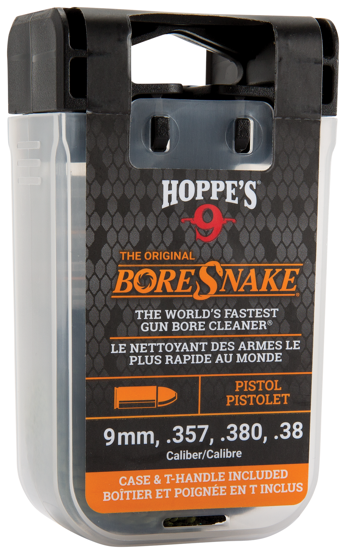 Hoppes BoreSnake .357/9mm/.38/.380 Pistol Bore Cleaner Rope - Bronze Bristle — view 2