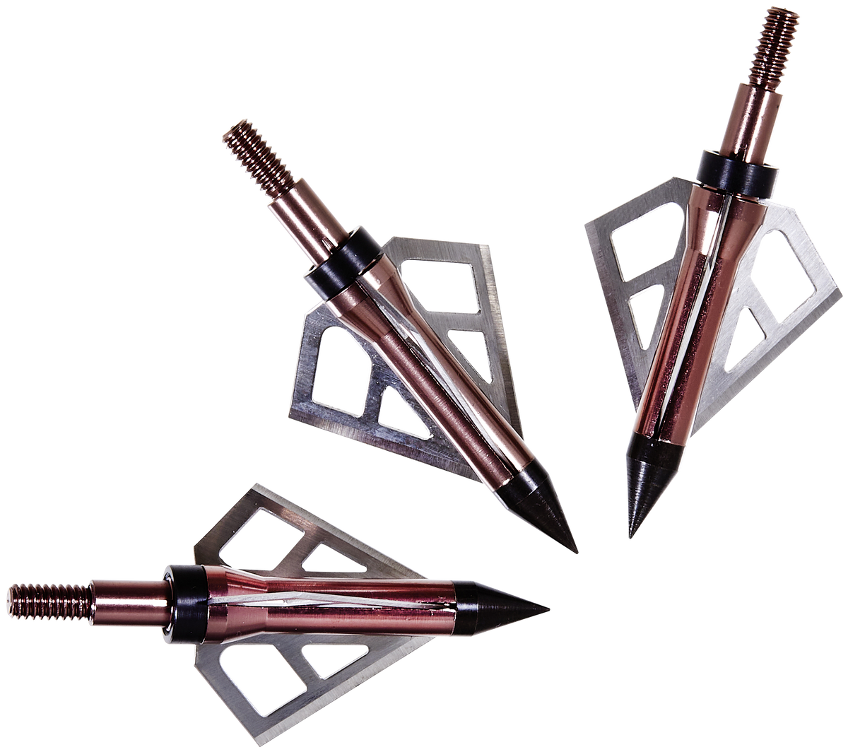 Allen Optimus Broadhead 100gr 3-Blade Fixed Rose Gold 3 Pack — view 2