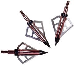 Allen Optimus Broadhead 100gr 3-Blade Fixed Rose Gold 3 Pack — view 2
