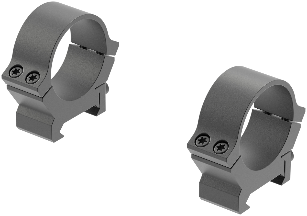 Leupold PRW2 Cross-Slot 30mm Low Matte Black Steel Scope Rings — view 2