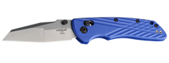 Hogue Deka 3.25" Folding Modified Wharncliffe CPM MagnaCut Plain Blade Blue Textured GRN Handle — view 2