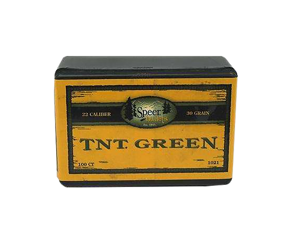 Speer Ammo 1021 TNT Green 22 Cal 30gr Jacketed Hollow Point Rifle Reloading Bullets - 100/Box — view 2