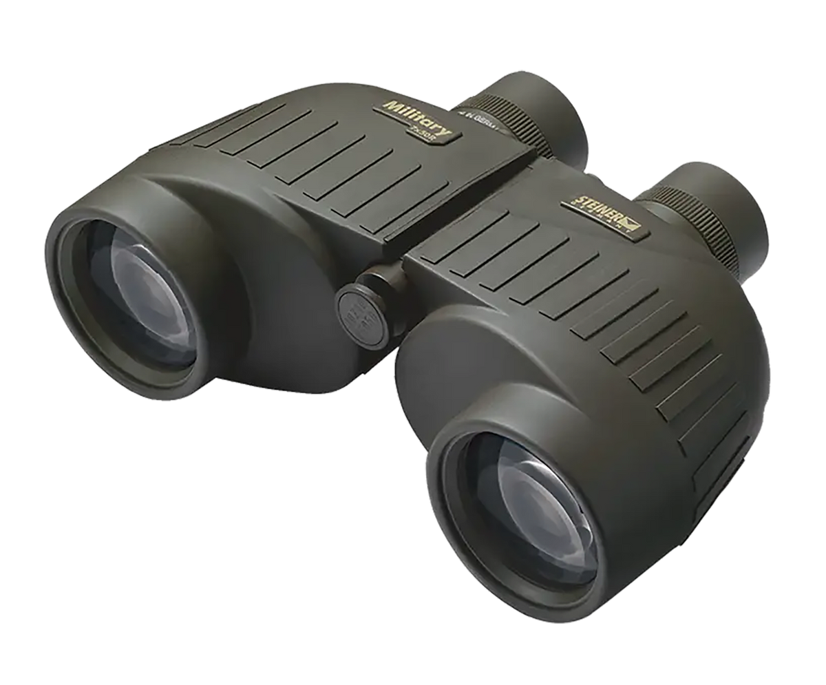 Steiner M750r 7x50mm Range Finding Reticle Floating Prism Binocular - Green Rubber Armor — view 2