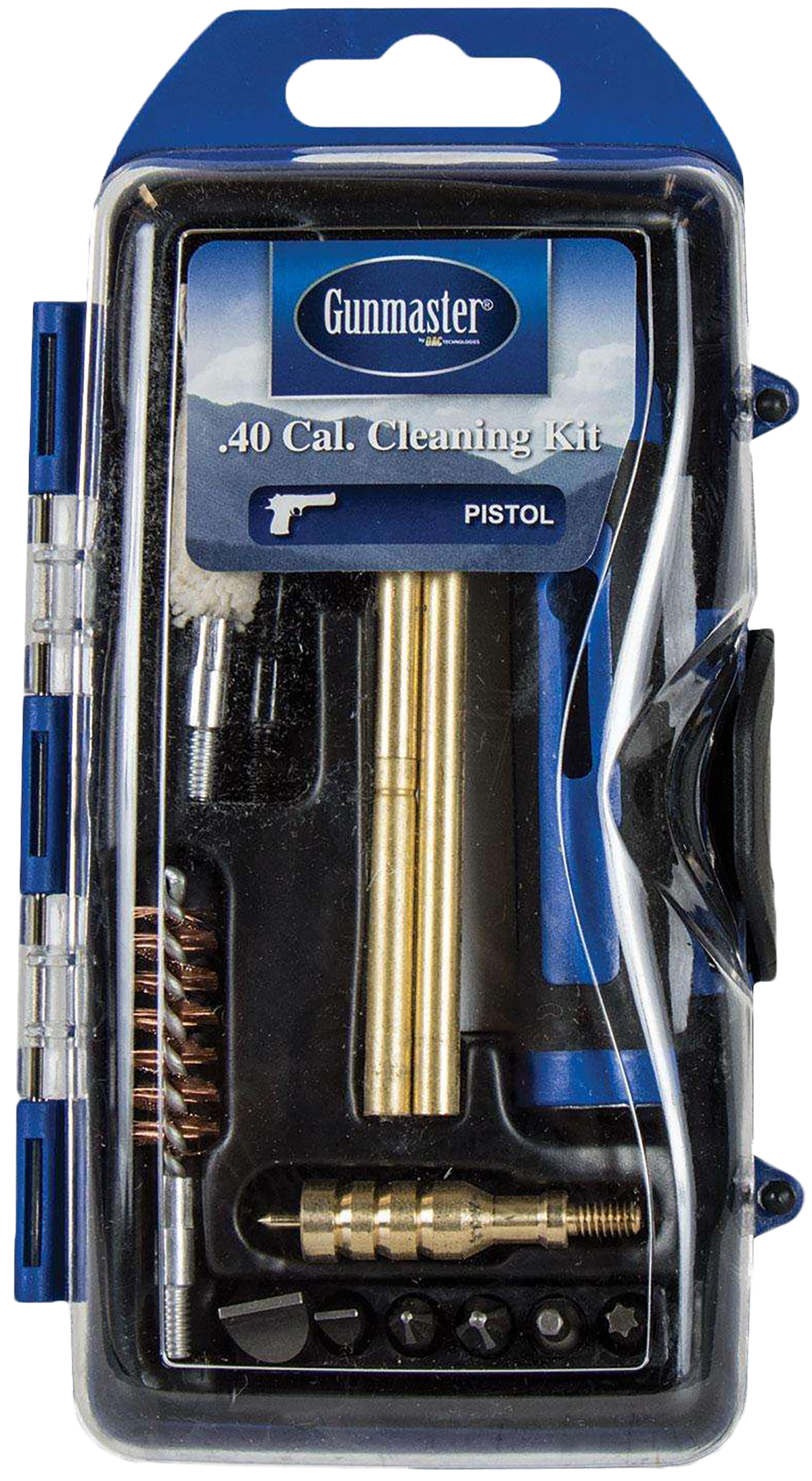 DAC GunMaster GM40P 40 Cal/10mm Pistol Cleaning Kit 14-Piece Black/Blue — view 2