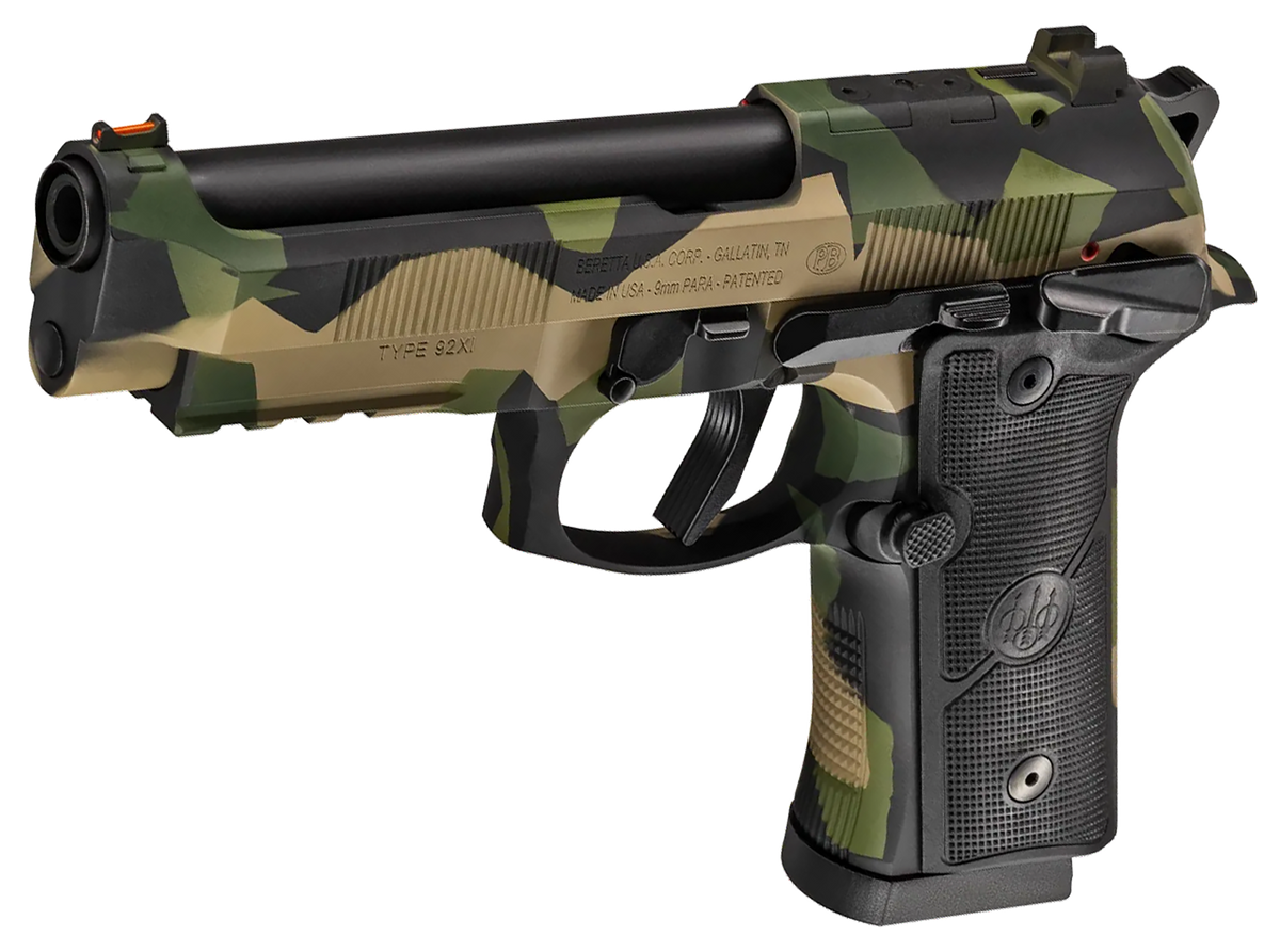 Beretta 92XI Combat 9mm Luger 4.7" 10+1 SAO Pistol - Splinter Camo Cerakote — view 2