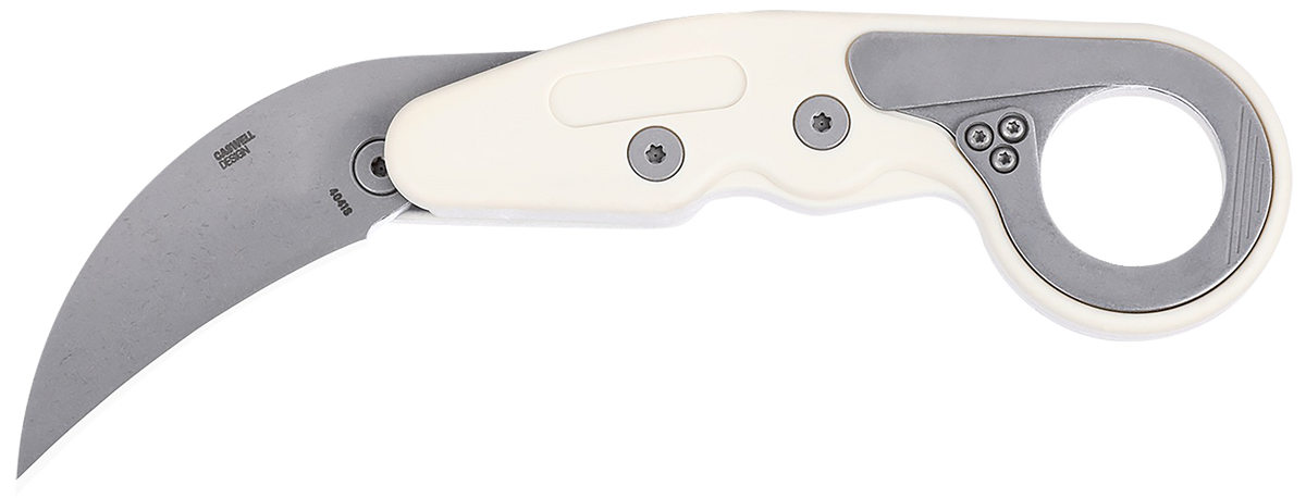 Columbia River CRKT 4041S Provoke 2.47" Folding Karambit Plain Stonewashed AUS-8A SS Blade Gray Grivory Handle — view 2