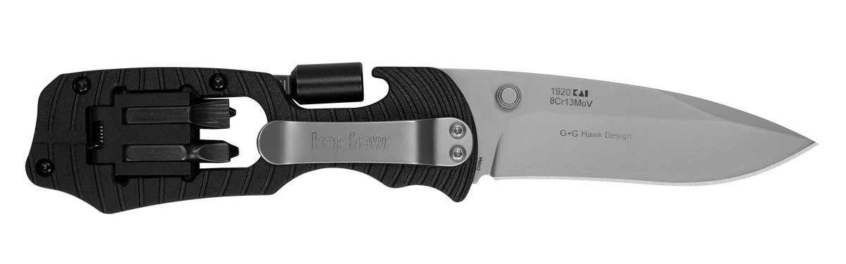 Kershaw 1920 Select Fire Folding Multi Tool 3.40" 8Cr13MoV Drop Point Plain GFN Black — view 2