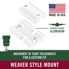 Weaver Mounts 48004 46S Top Mount Base Silver Aluminum 1-Piece Browning/Beretta/Winchester — view 2