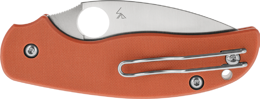 Spyderco Sage 6 3" CPM REX 121 Burnt Orange G-10 Folding Knife - Alzheimer's — view 2