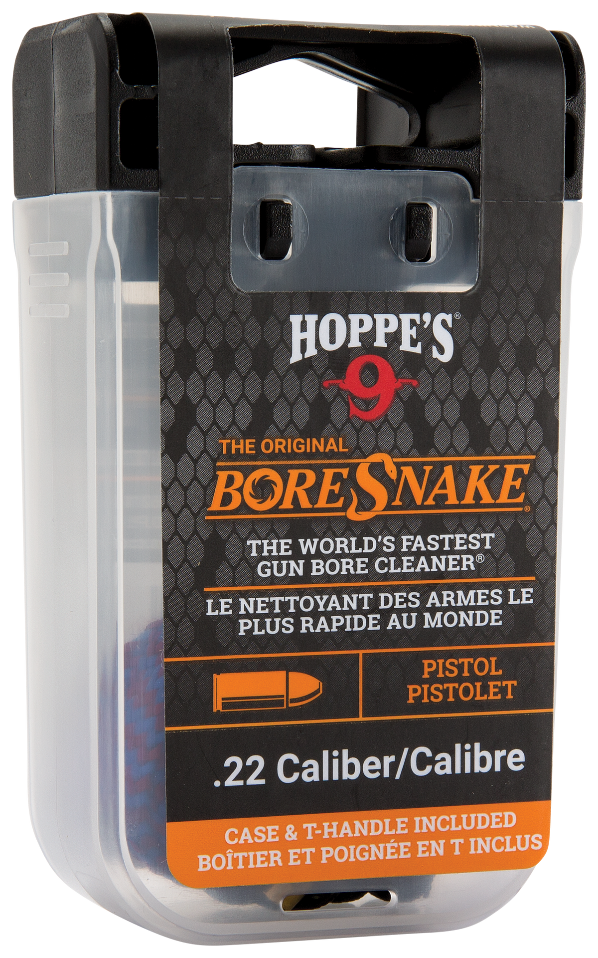 Hoppes BoreSnake Den .22 Cal Pistol Bore Cleaner Rope - Bronze Bristle — view 2