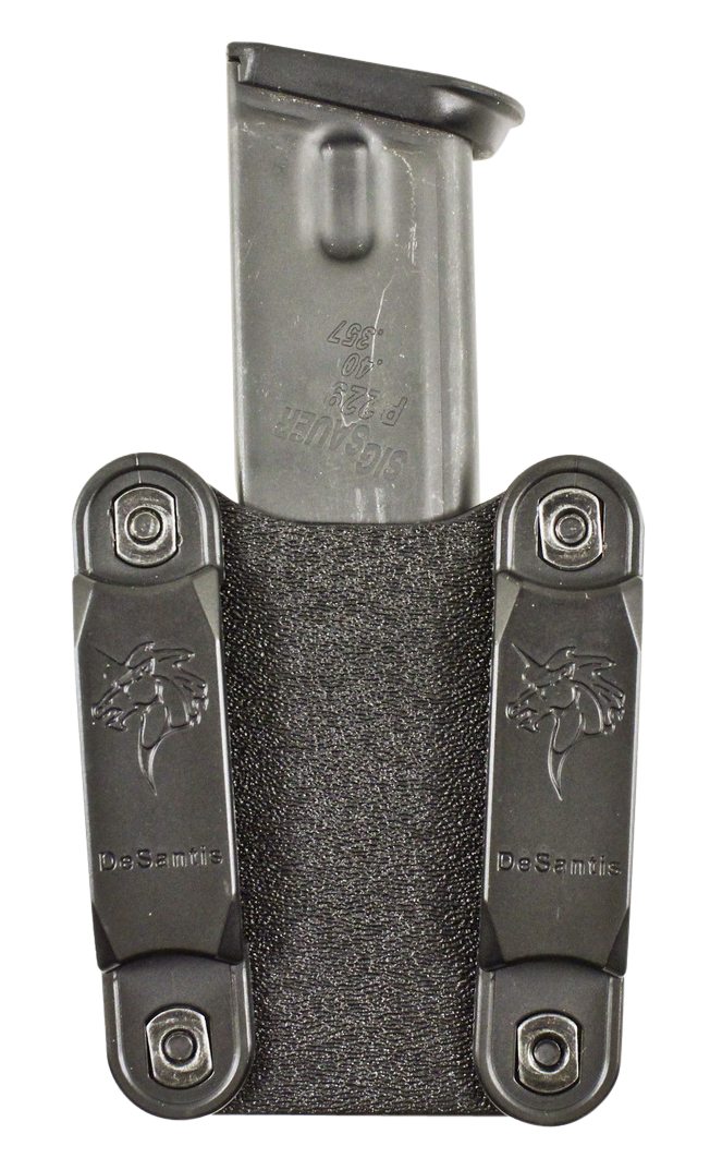DeSantis Gunhide Quantico Single Mag Pouch OWB Kydex Belt Clip Sig P365 1.50" Belt Ambidextrous Black — view 2