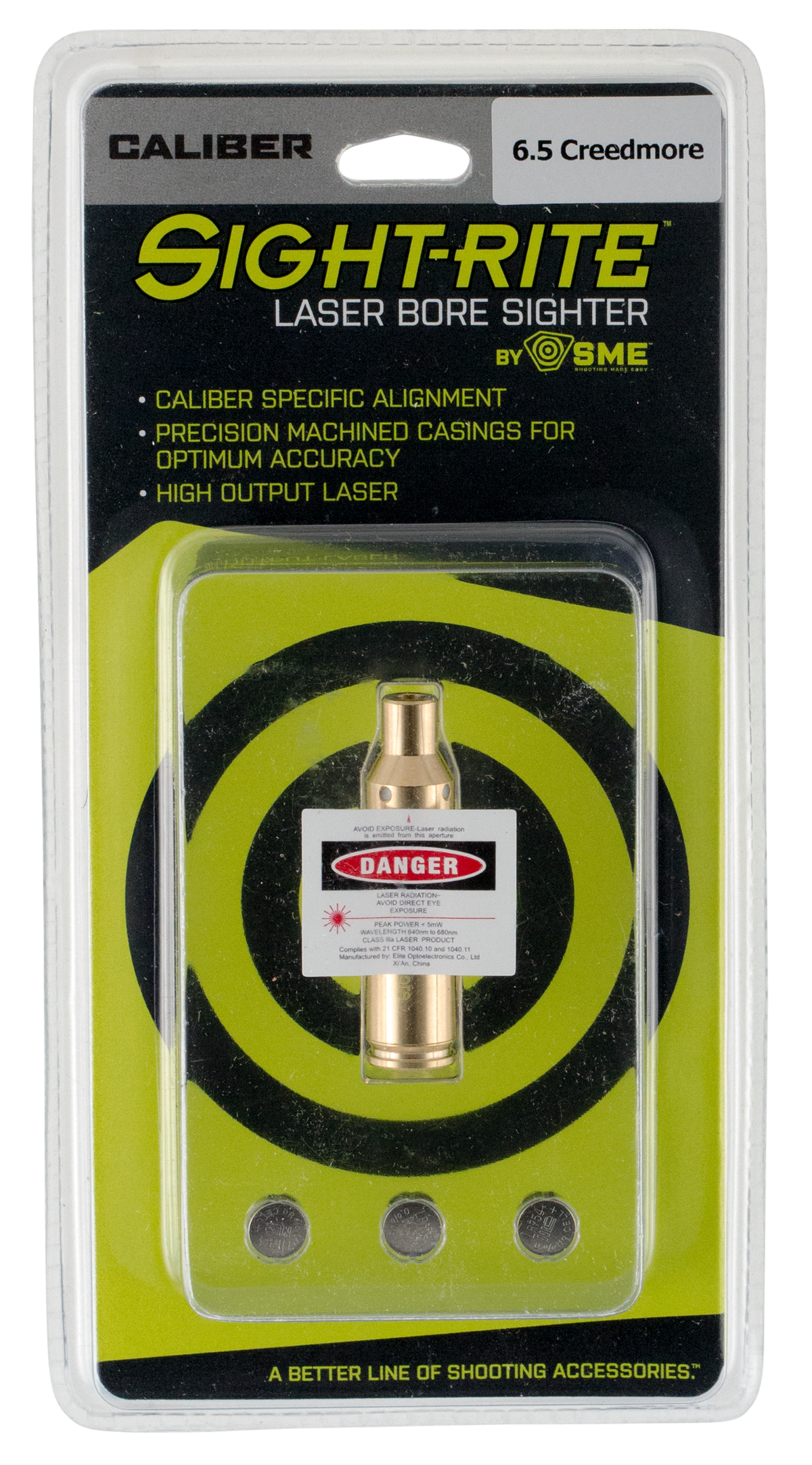 SME Sight-Rite XSIBL65CR Laser Bore Sighter 6.5 Creedmoor Brass Casing — view 2