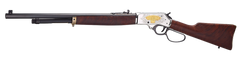 Henry Spirit Of The Corps 45-70 Gov 4+1 22" Lever-Action Rifle - Nickel Engraved w/24K Gold Inlay — view 2