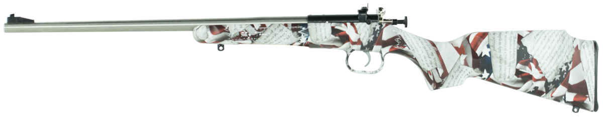 Crickett KSA3168 Youth 22 LR 16.12" 1-Rd Bolt Action Rifle - American Flag Synthetic Stock — view 2