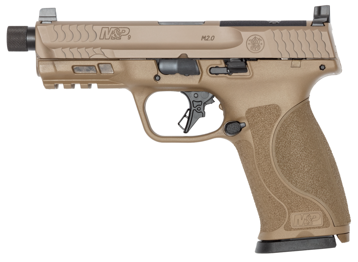 Smith & Wesson M&P9 M2.0 9mm Luger 4.72" 23+1 Semi-Auto Pistol - FDE Cerakote Slide, Threaded Barrel — view 2