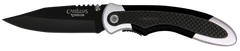 Camillus Chameleon 3.5" Folding Drop Point AUS-8A Carbonitride Titanium Plain Edge Knife - Black Carbon Fiber/Aluminum Handle — view 2