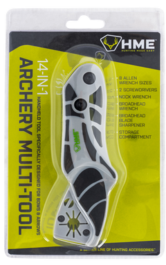 HME 14-In-1 Archery Multi-Tool Black/Gray Metal Folding — view 2