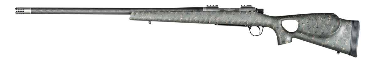Christensen Arms Summit TI 7mm Rem Mag 26" 3+1 Bolt-Action Rifle - Green/Black/Tan Thumbhole Stock — view 2