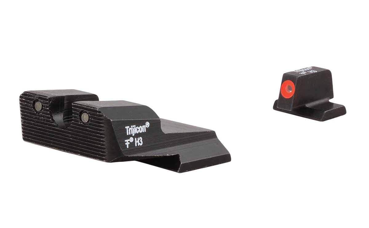 Trijicon HD XR Night Sight Set Green Tritium/Orange Outline Front, Green Tritium Rear - S&W M&P / M&P M2.0 — view 2