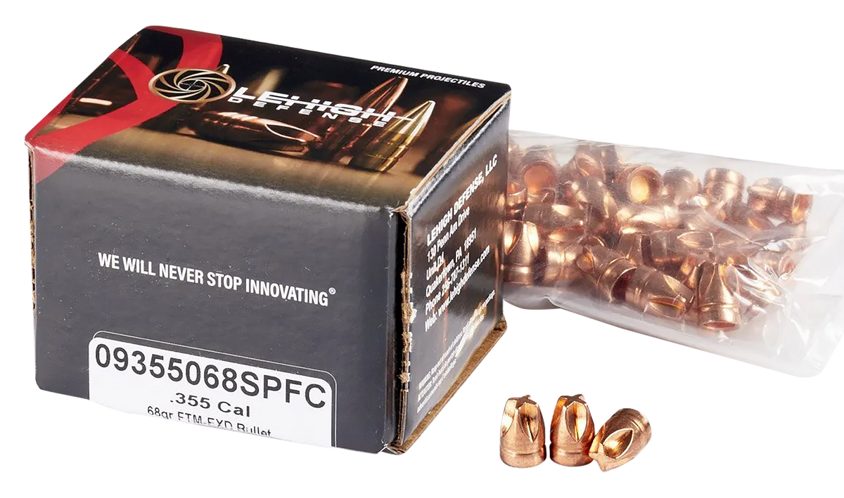 Lehigh Defense Xtreme Defense 9mm/380 ACP .355 68gr Fluid Transfer Monolithic Reloading Bullets - 100/Box — view 2