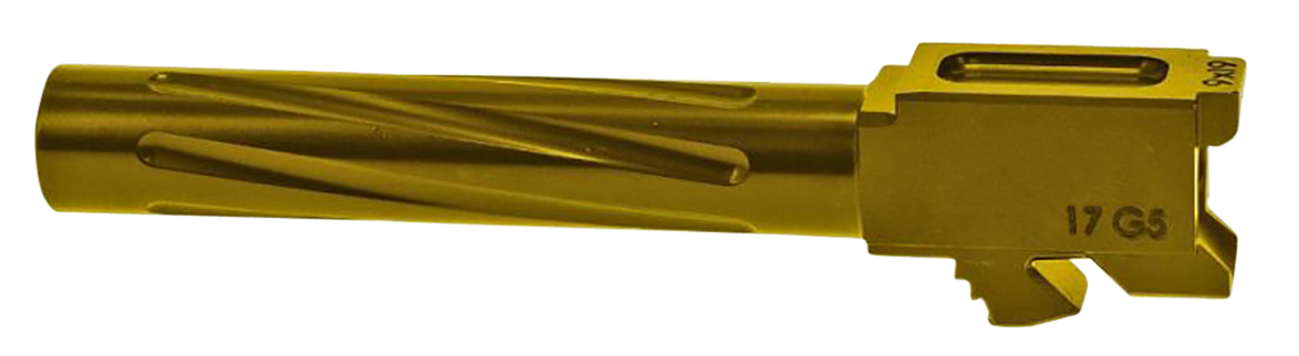 Rival Arms Precision V1 Match Grade Glock 17 Gen5 9mm Luger 4.49" Fluted Stainless Steel Barrel - Gold PVD — view 2
