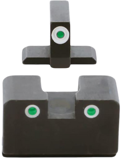 Ameriglo XD181 Optic Compatible Sight Set for Springfield XD - Green Tritium White Outline Front / Rear - Tall Suppressor Height — view 2