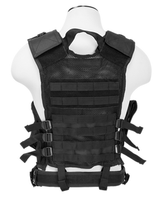 NcStar CTV2916B Tactical Vest Black Med-2XL PVC/Mesh Webbing — view 2