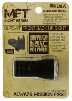 Mission First Tactical BUPSWF Flip Up Front Sight Polymer Black AR-15 — view 2